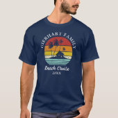 Beach Cruise Retro Family Wiedersehen Vater Urlaub T-Shirt (Vorderseite)