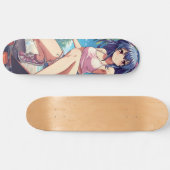 Beach Day Anime Skateboard Deck (Horizontal)
