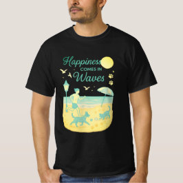 Beach Day Bliss Küste Vintagen Haustier Lover T -  T-Shirt