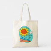 "Beach Day" Budget Tote Bag Tragetasche (Rückseite)