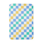 Beach day diagonal checkerboard pattern badematte (Vorderseite Vertikal)