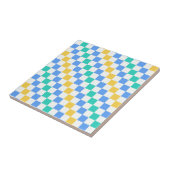 Beach day diagonal checkerboard pattern fliese (Seite)