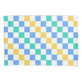 Beach day diagonal checkerboard pattern kissenbezug (Vorderseite-Links)