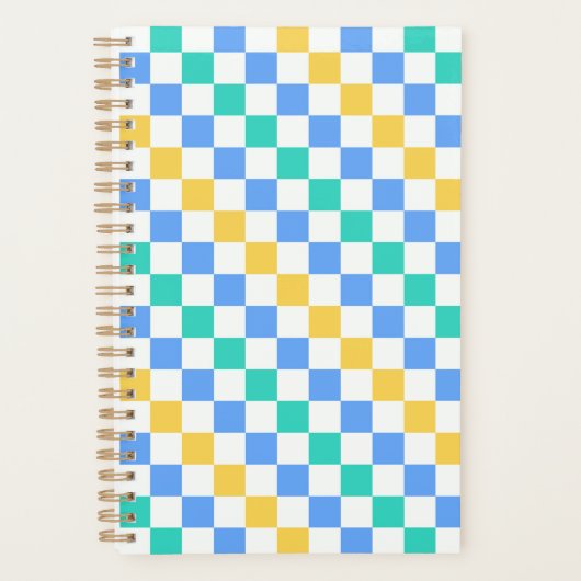 Beach day diagonal checkerboard pattern planer (Vorderseite)