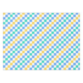 Beach day diagonal checkerboard pattern tischdecke (Vorderseite (Horizontal))