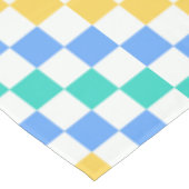 Beach day diagonal checkerboard pattern tischdecke (Schrägansicht)