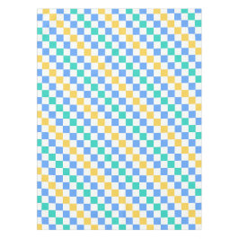 Beach day diagonal checkerboard pattern tischdecke