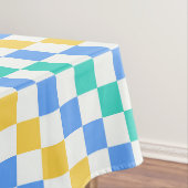 Beach day diagonal checkerboard pattern tischdecke (Beispiel)