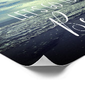 Beach Day Fotografie Foto Cloudy Blue Fog Foggy Poster (Ecke)