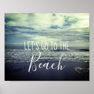 Beach Day Fotografy Foto Cloudy Blue Fog Foggy Poster