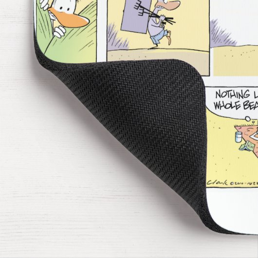 Beach Day Funny Duck Cartoon Mouse Pad Mousepad (Ecke)
