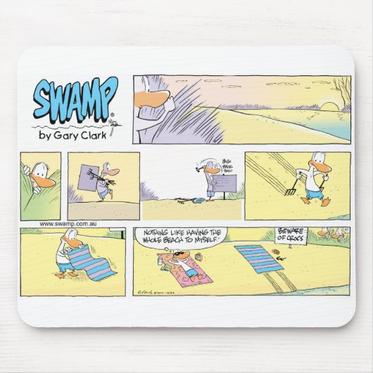 Beach Day Funny Duck Cartoon Mouse Pad Mousepad (Vorne)