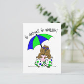 Beach Day Groundhog Feiertagspostkarte (Stehend Vorderseite)