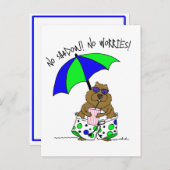 Beach Day Groundhog Feiertagspostkarte (Vorne/Hinten)