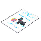 Beach Day Scottie Dog Notizblock (Linke Seite)