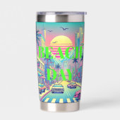 Beach Day Stemless Wine Tumbler Thermobecher (Links)
