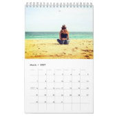 Beach Day, Sun Surf Sand Calendar Kalender (Mär 2027)