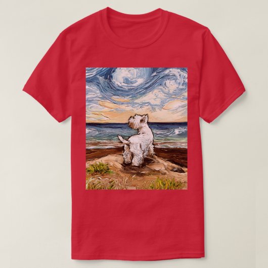 Beach Day Westie T-Shirt (Design vorne)