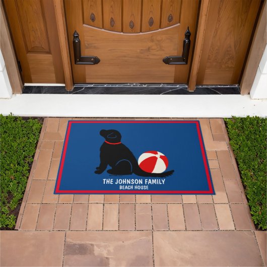 Beach Days Black Lab Retriever Doormat Fußmatte (Außenbereich)