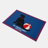 Beach Days Black Lab Retriever Doormat Fußmatte (Schrägansicht)