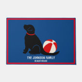 Beach Days Black Lab Retriever Doormat Fußmatte (Vorderseite)