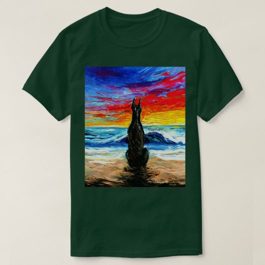 Beach Days Doberman T-Shirt (Design vorne)