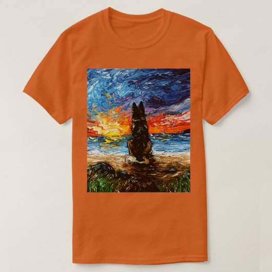 Beach Days German Shepherd T-Shirt (Design vorne)