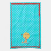 Beach Days Golden Christmas Aqua Küchentuch (Vertikal)