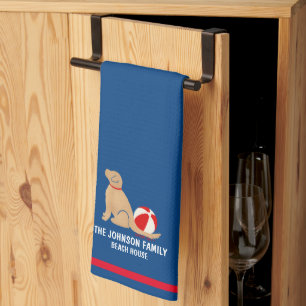 Beach Days Golden Retriever Dog Küchentuch