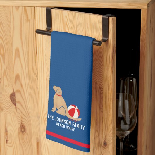 Beach Days Golden Retriever Dog Küchentuch (Drittel gefaltet)