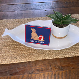 Beach Days Golden Retriever Hund Danke, Cards Dankeskarte