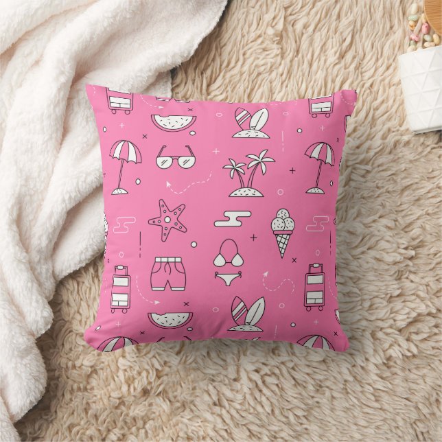 Beach Days Summer Throw Kissen (Decke)