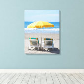 Beach Deck Holiday Leinwanddruck (Insitu (Holzboden))