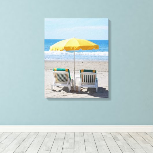Beach Deck Holiday Leinwanddruck (Insitu (Holzboden))