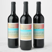 Beach Delphine Hochzeit Wein Flasche Etikett (Flaschen)