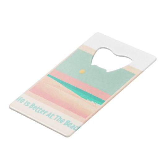 Beach Design Geldbeutel Flaschenöffner (Vorderseite Schrägansicht)