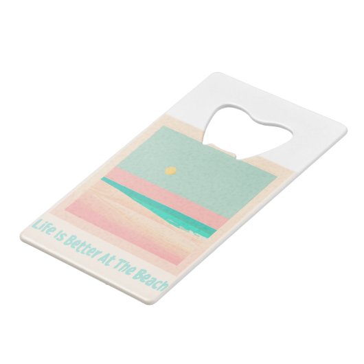 Beach Design Geldbeutel Flaschenöffner (Rückseite Schrägansicht)