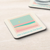 Beach Design Getränkeuntersetzer (Linke Seite)