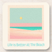 Beach Design Getränkeuntersetzer (Vorderseite)