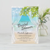 Beach Destination Brautparty Einladung (Stehend Vorderseite)