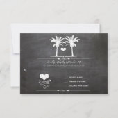 Beach Destination Chalkboard Typografie UAWG RSVP Karte (Vorderseite)