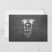 Beach Destination Chalkboard Typografie UAWG RSVP Karte (Rückseite)