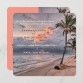 Beach Destination Custom Wedding Einladung (Vorne/Hinten)