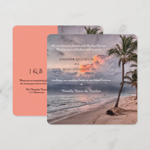 Beach Destination Custom Wedding Einladung