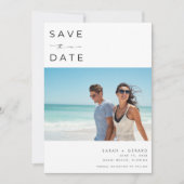 Beach Destination Elegant Photo Wedding Save The Date (Vorderseite)