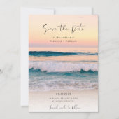 Beach Destination Foto Hochzeit Save The Date (Vorderseite)