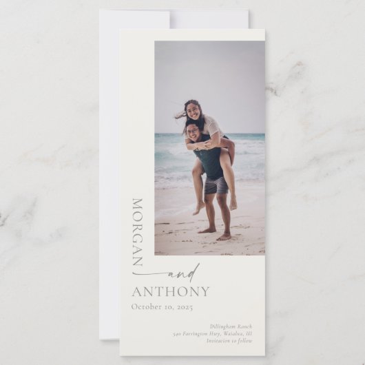 Beach Destination Foto Save the Date (Rückseite)