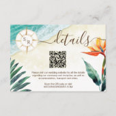 Beach Destination Passport Compass QR Code Details Begleitkarte (Vorderseite)