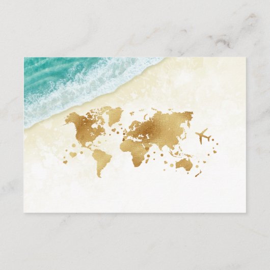 Beach Destination Passport Compass QR Code Details Begleitkarte (Rückseite)