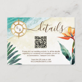 Beach Destination Passport Compass QR Code Details Begleitkarte